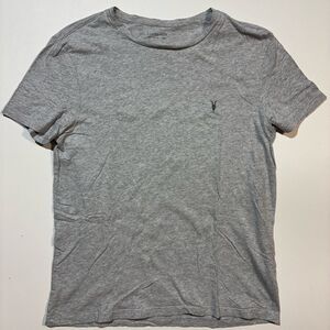 All Saints Gray Short Sleeve Tee Classic Crew Neck - Medium